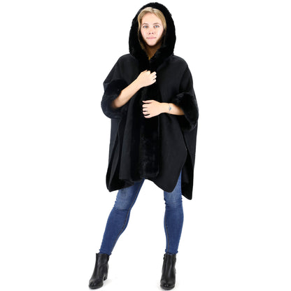 FUR HOODIE SHAWL P183(3PC)