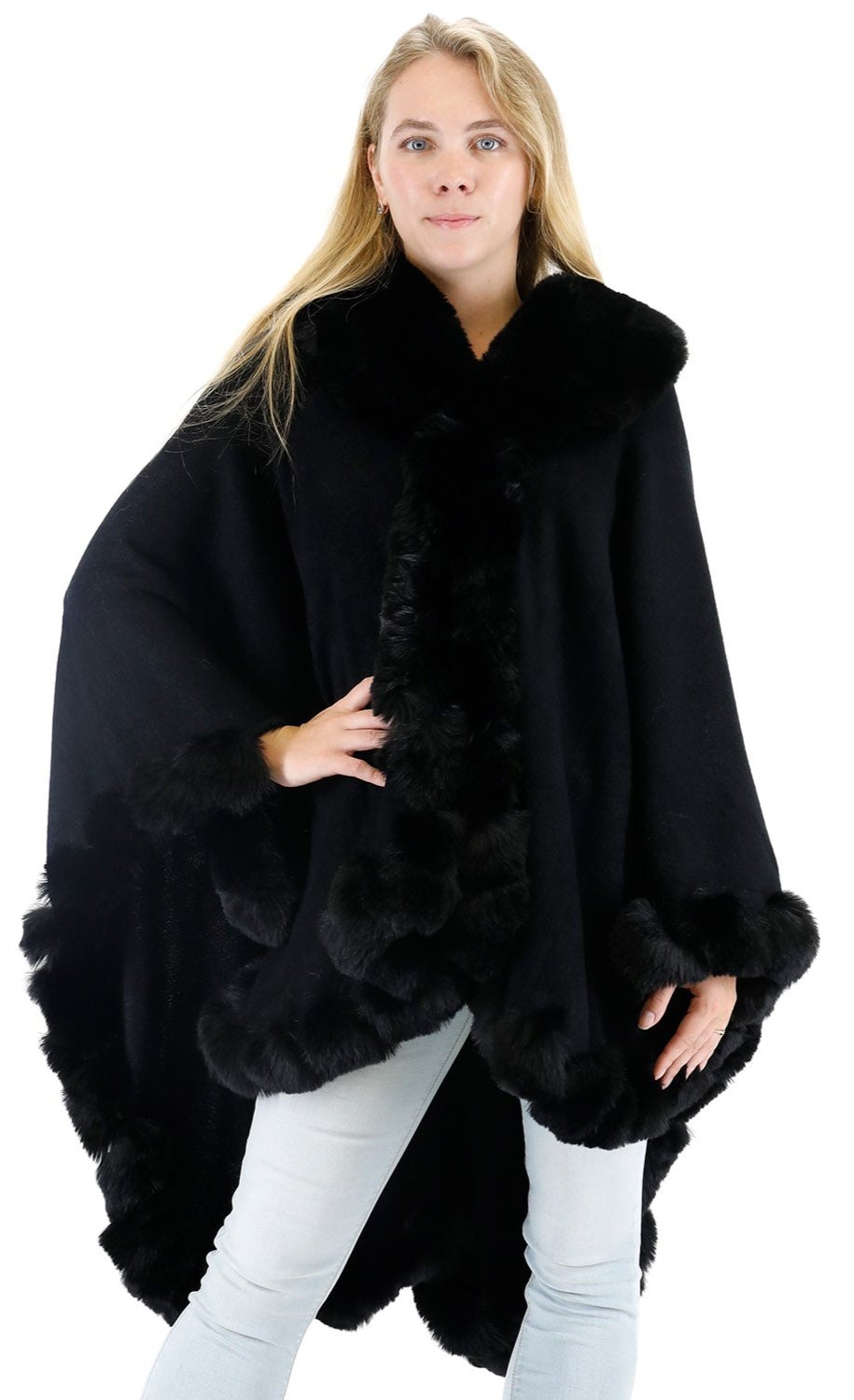 SOLID COLOR FUR SHAWL SW3719-1 (3PC)