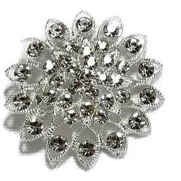 RHINESTONE FLOWER BROOCH BC0427-14 (12PC)