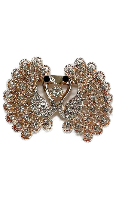 RHINESTONE SWAN BROOCH BC0427-1 (12PC)