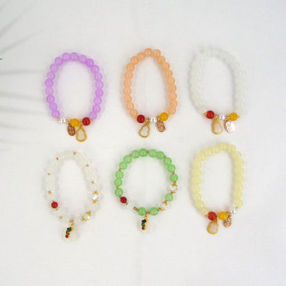 NATURAL STONE CHARM BRACELET 3720-3 (12PC)