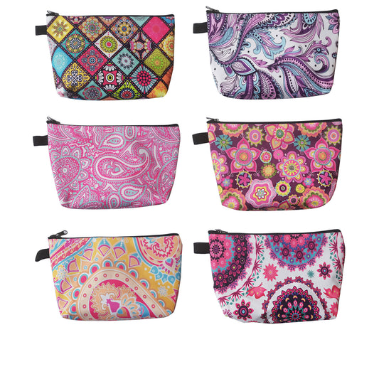 PAISLEY PATTERN MAKEUP POUCH 3111-53 (12PC)