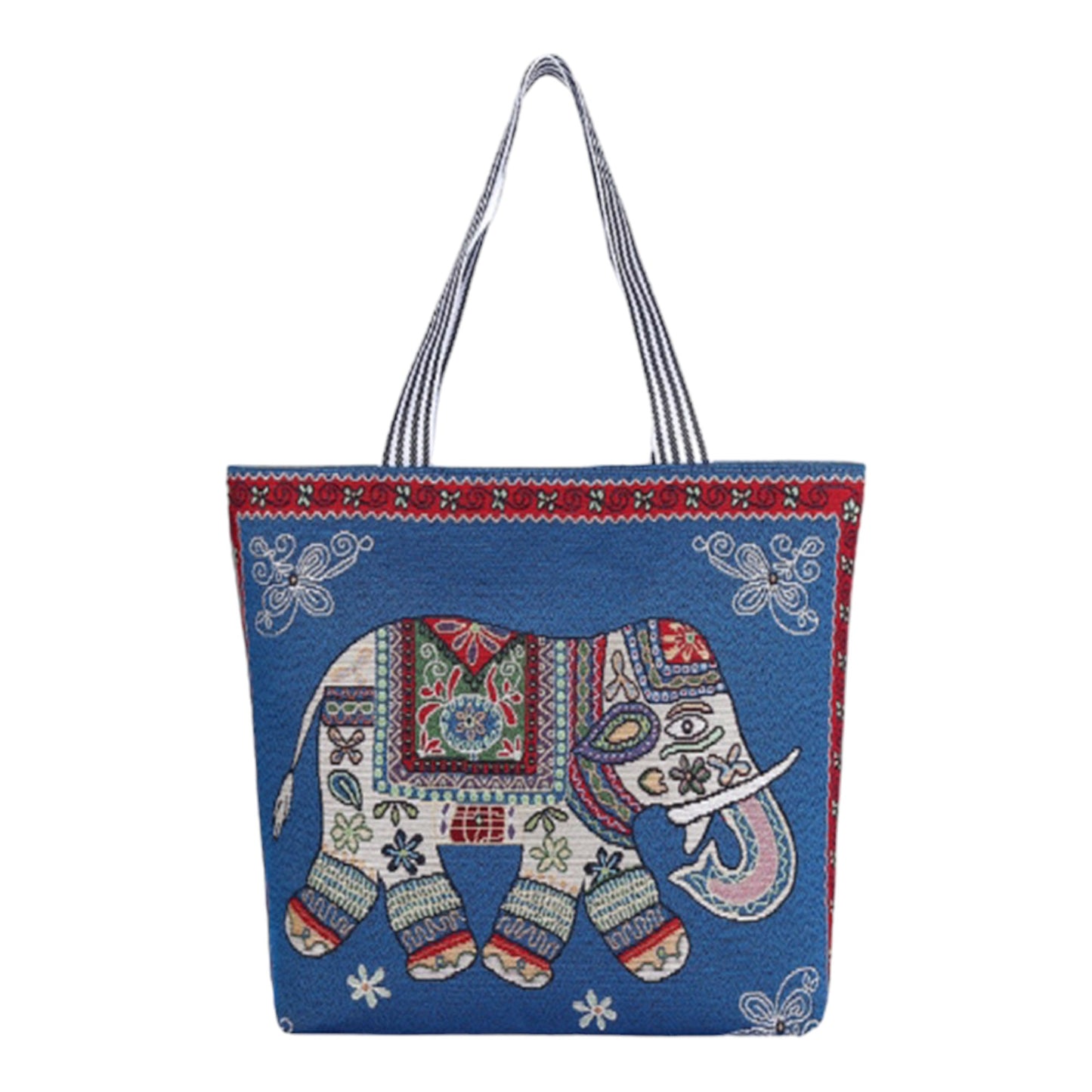 ELEPHANT EMBROIDERY TOTE BAG 315-6 (12PC)