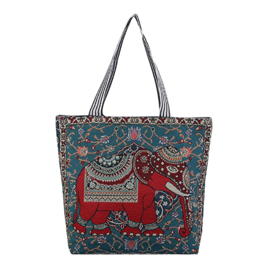 ELEPHANT EMBROIDERY TOTE BAG 315-7 (12PC)