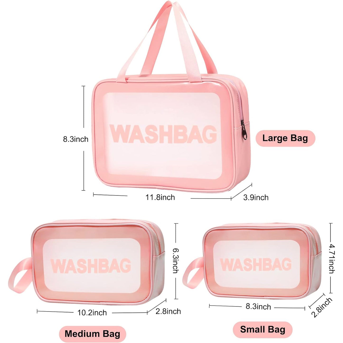 WATERPROOF PORTABLE COSMETIC BAG 3PC SET 4224-4 (6PC)