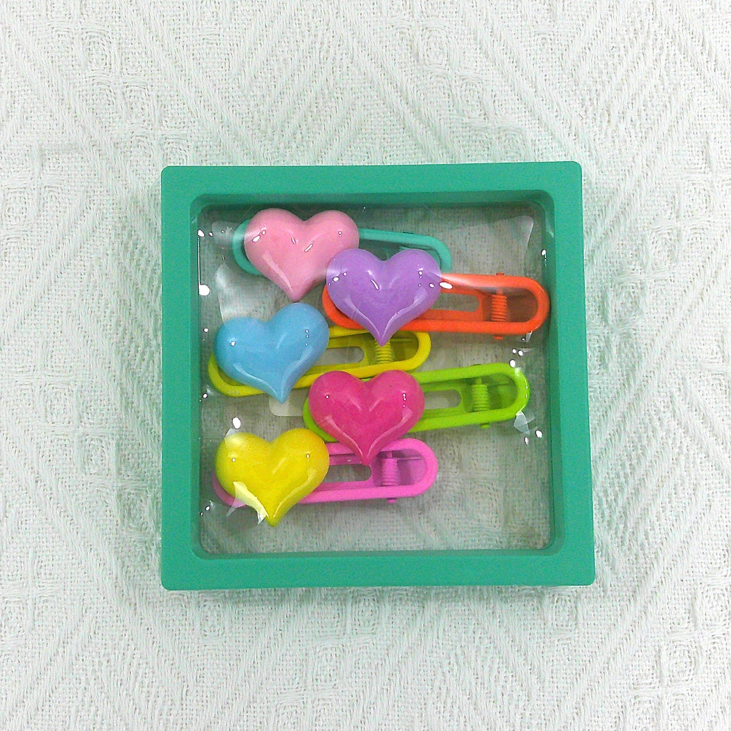 KIDS CUTE CHARM COLORFUL HAIR CLIP 4977-7 (5CASE)