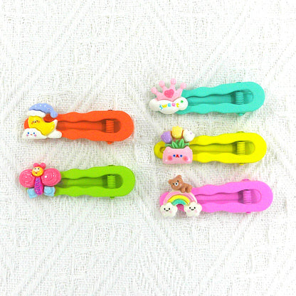 KIDS CUTE CHARM COLORFUL HAIR CLIP 4977-13 (5CASE)