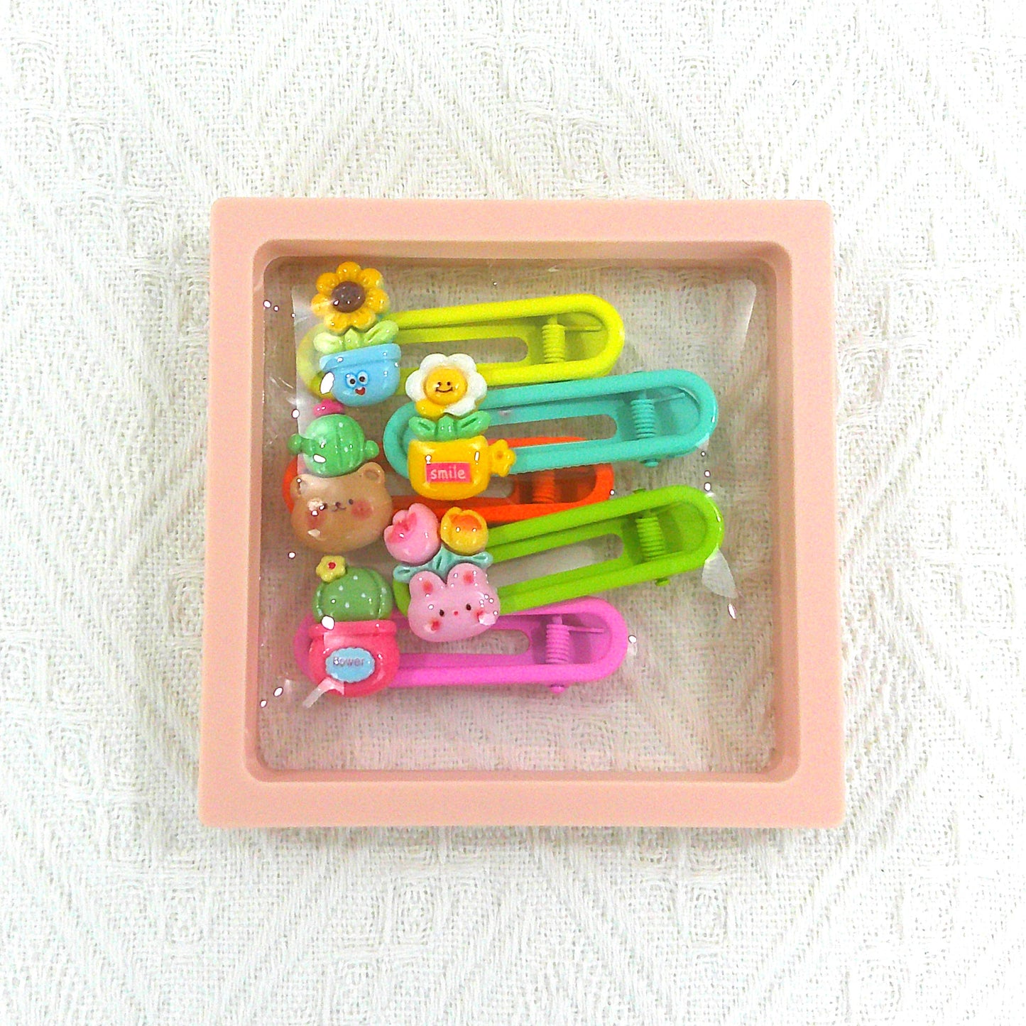 KIDS CUTE CHARM COLORFUL HAIR CLIP 4977-13 (5CASE)