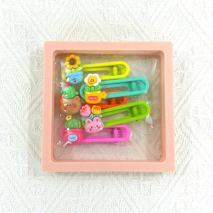 KIDS CUTE CHARM COLORFUL HAIR CLIP 4977-13 (5CASE)