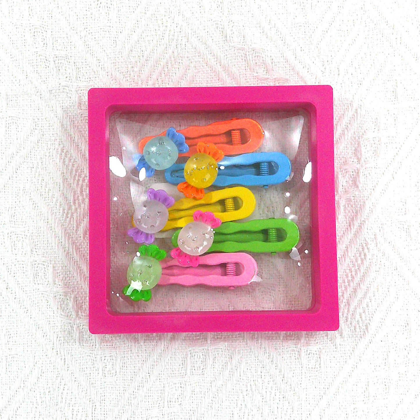 KIDS CUTE CHARM COLORFUL HAIR CLIP 4977-19 (5CASE)