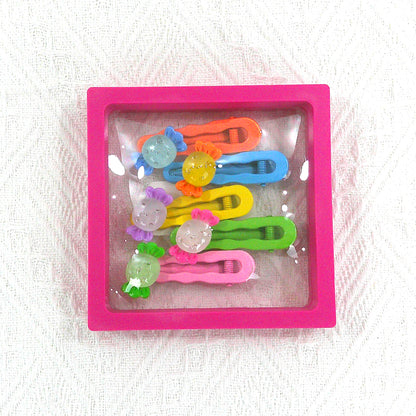 KIDS CUTE CHARM COLORFUL HAIR CLIP 4977-19 (5CASE)