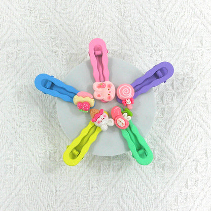 KIDS CUTE CHARM COLORFUL HAIR CLIP 4977-19 (5CASE)