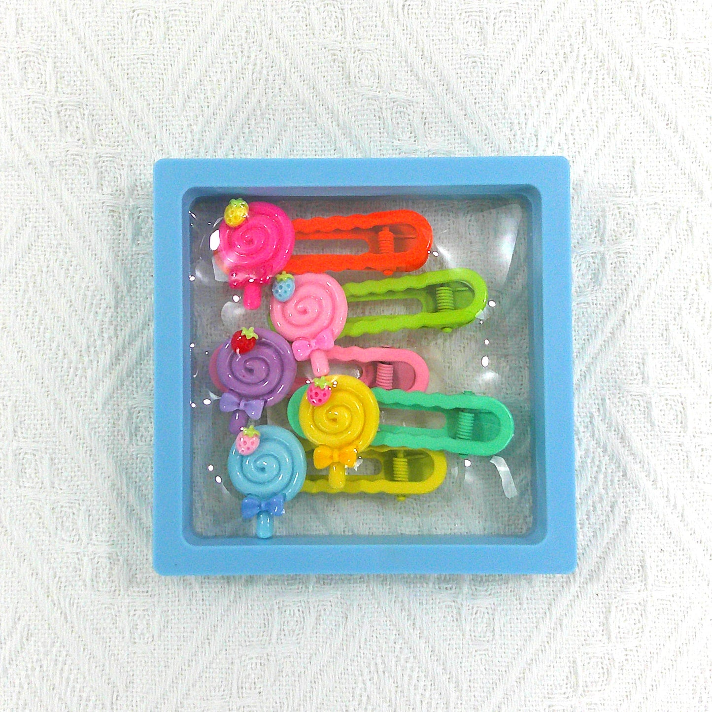 KIDS CUTE CHARM COLORFUL HAIR CLIP 4977-1 (5CASE)