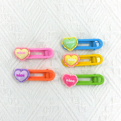 KIDS CUTE CHARM COLORFUL HAIR CLIP 4977-1 (5CASE)