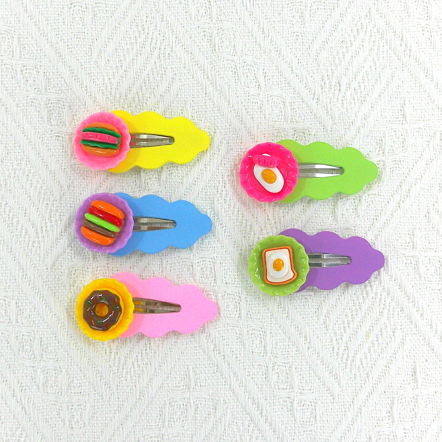 KIDS CUTE CHARM COLORFUL HAIR CLIP 4977-7 (5CASE)