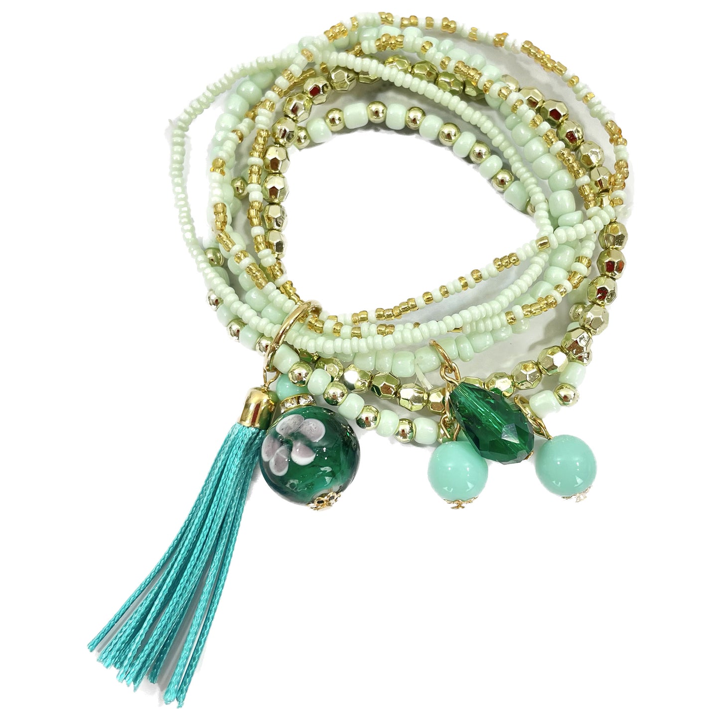 TASSEL BEAD BRACELET 2221-19 (12PC)