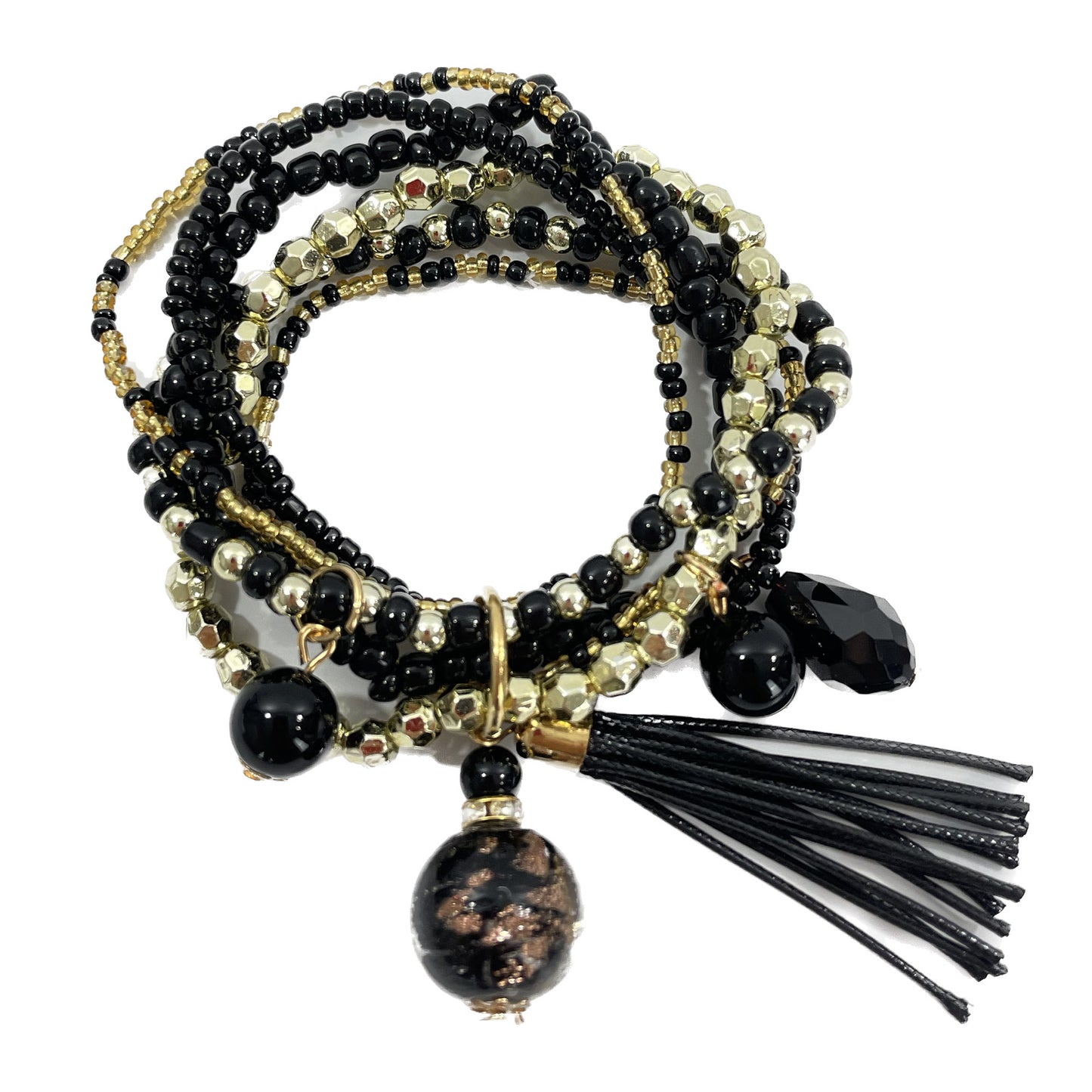 TASSEL BEAD BRACELET 2221-19 (12PC)