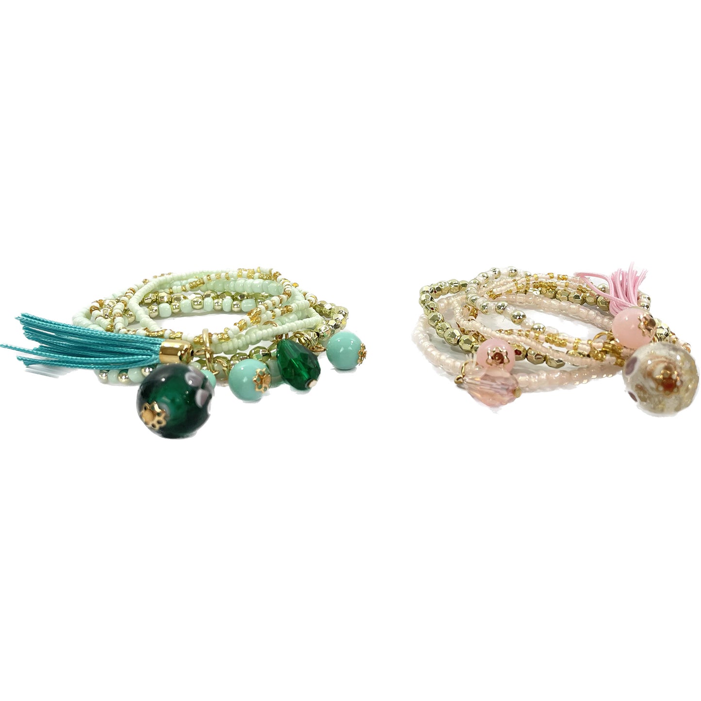 TASSEL BEAD BRACELET 2221-19 (12PC)