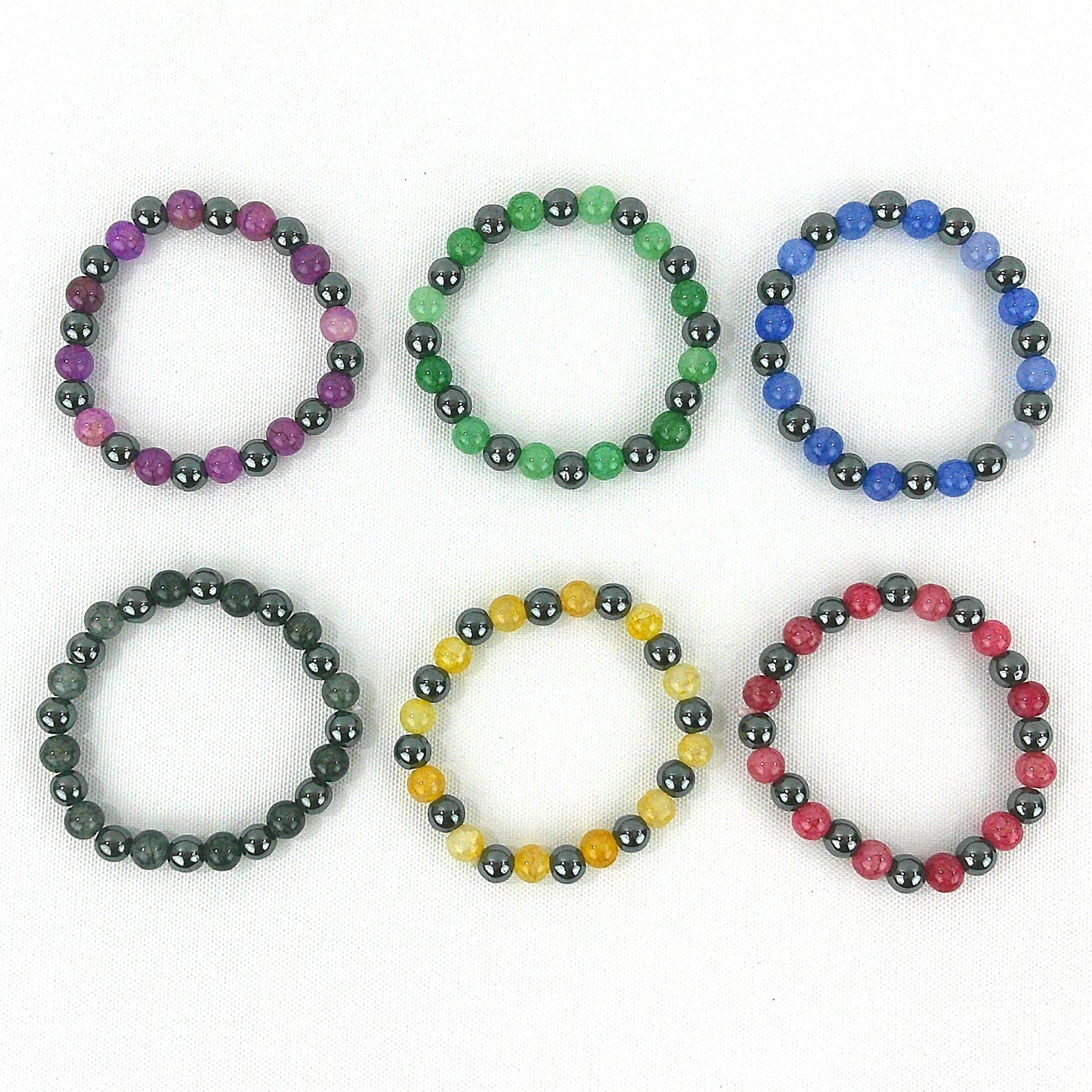 NATURAL STONE BALL BRACELET 3723-17 (12PC)