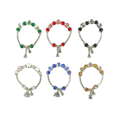 BEAD LUCKY CHARM BRACELET 3723-19 (12PC)