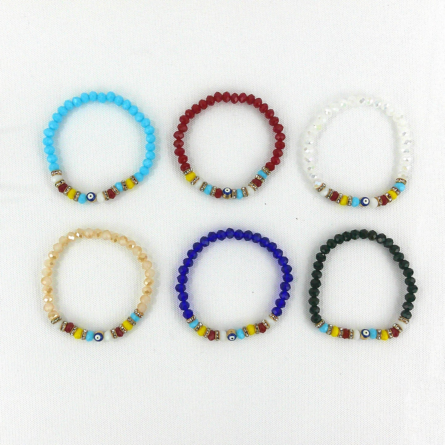 BEAD EVIL EYE BRACELET 3723-3 (12PC)