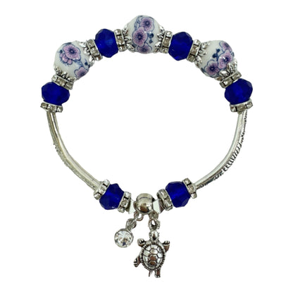 MULTI CHARM STRETCH BANGLE BRACELET 4218-2 (12PC)