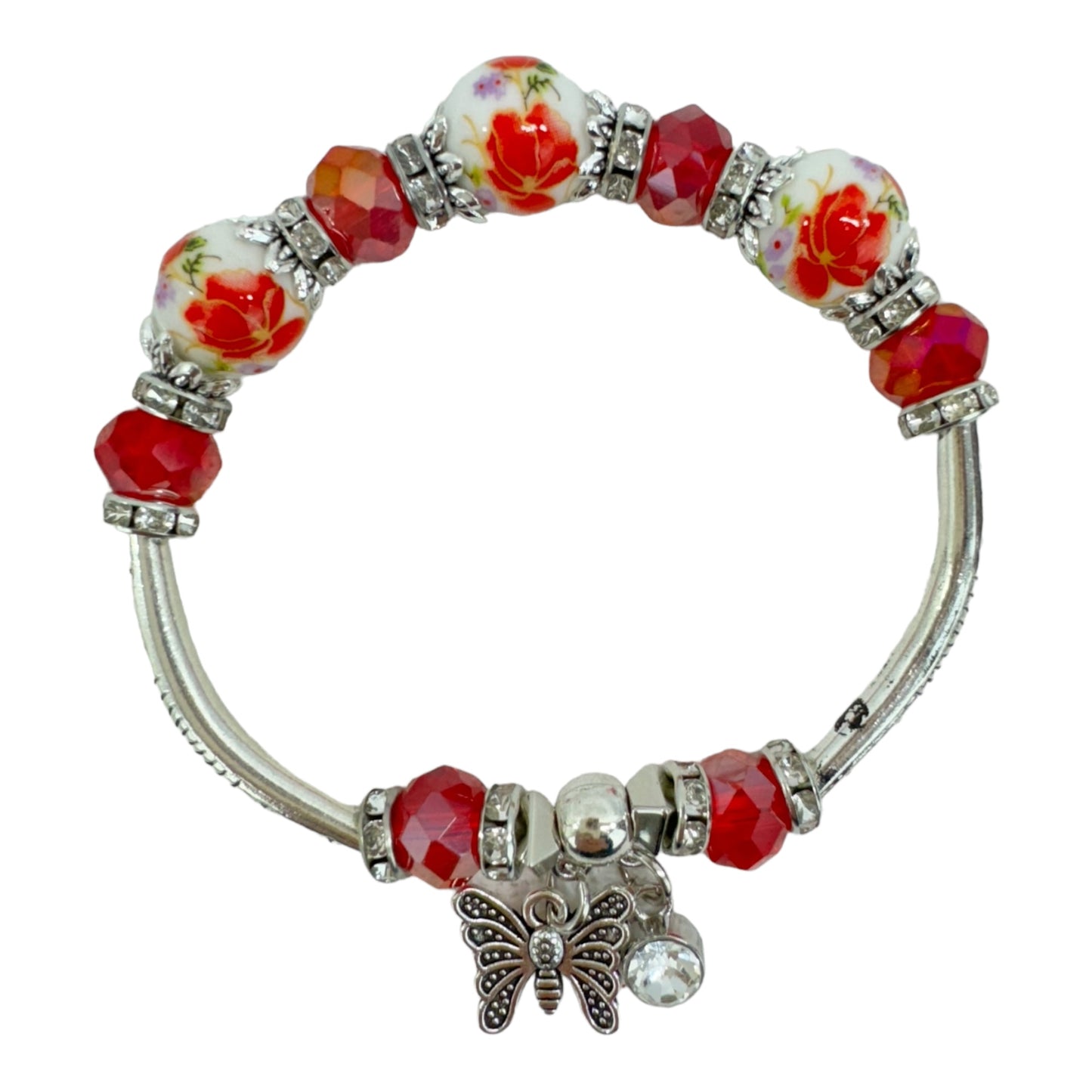 MULTI CHARM STRETCH BANGLE BRACELET 4218-2 (12PC)