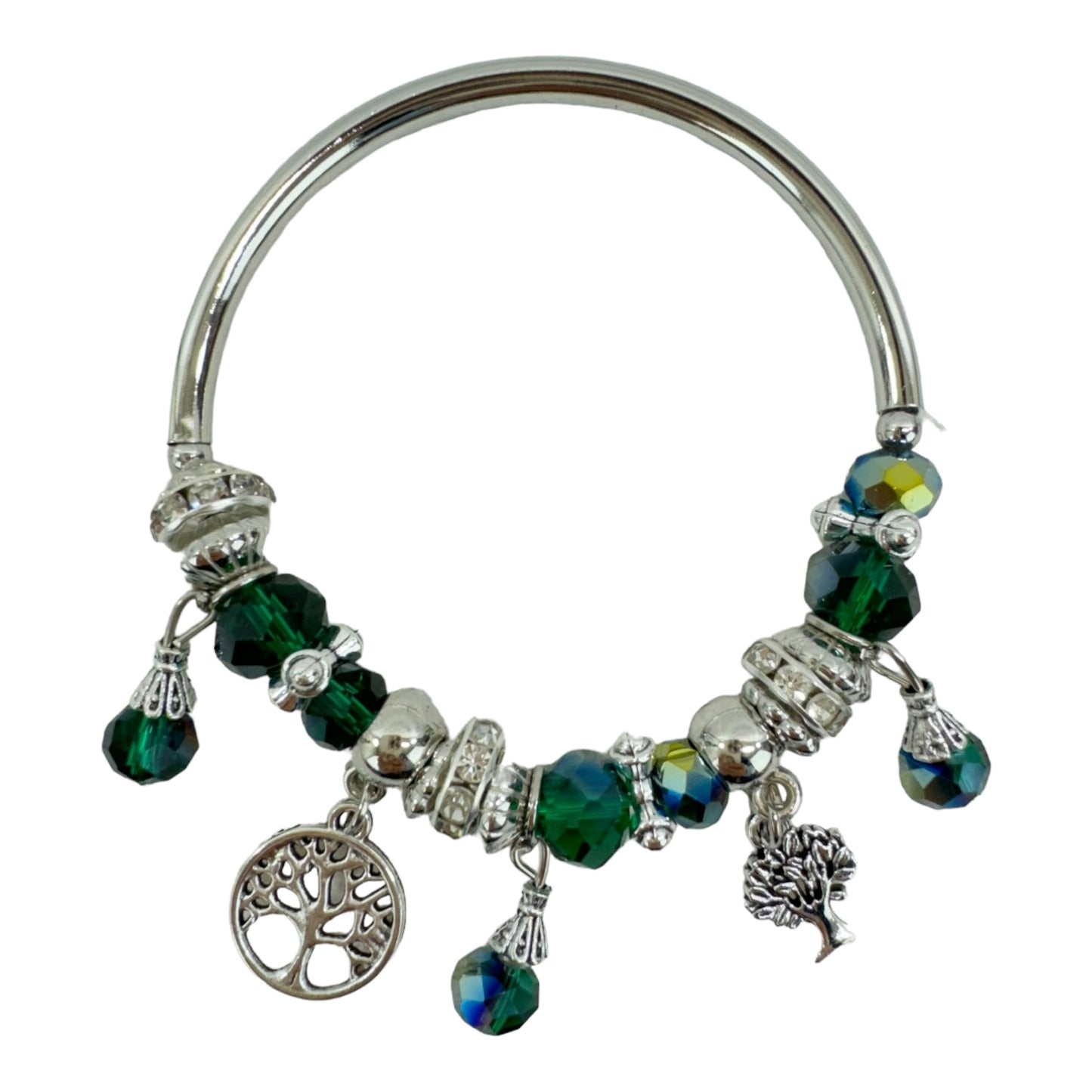 THE TREE OF LIFE CHARM STRETCH BANGLE BRACELET 4218-6 (12PC)