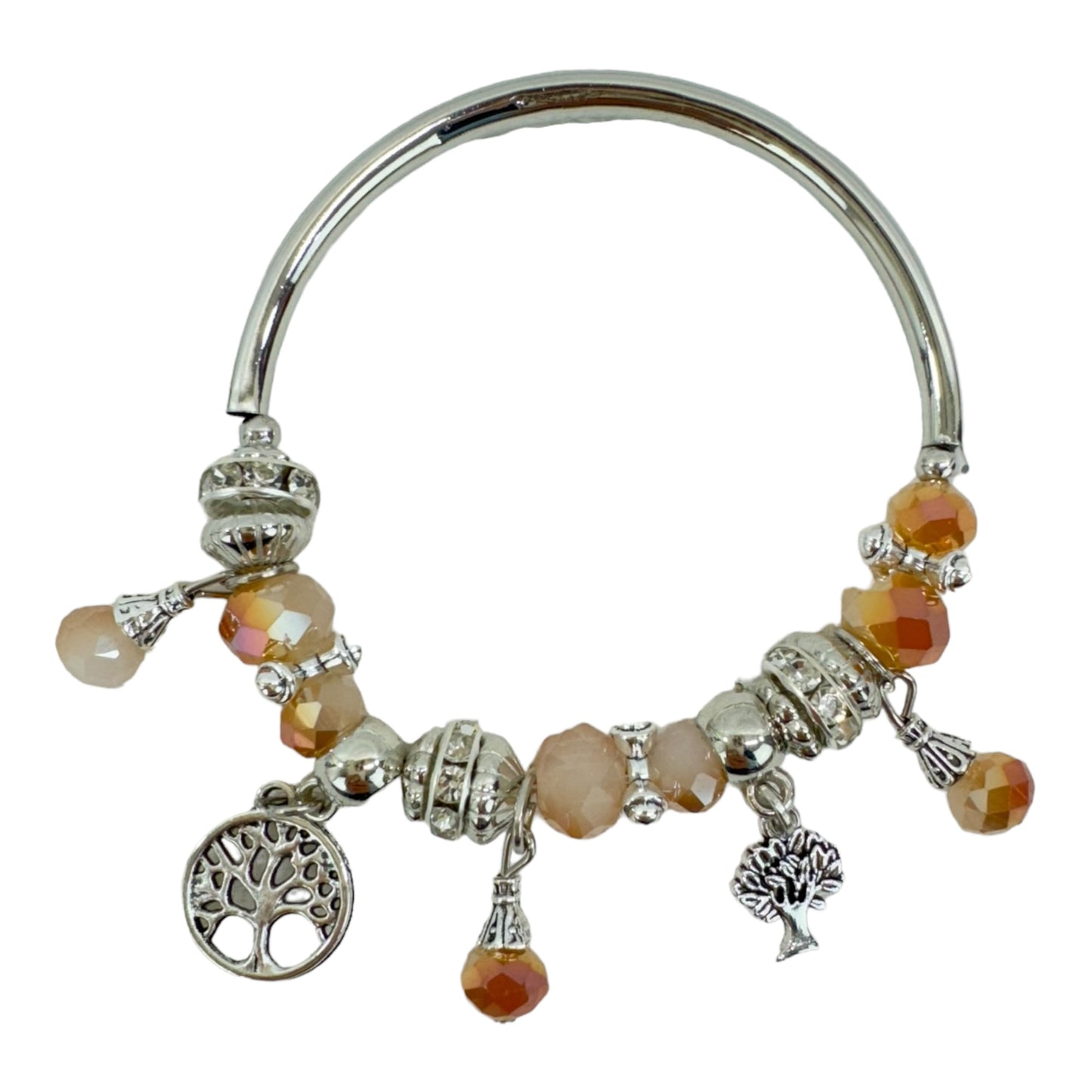 THE TREE OF LIFE CHARM STRETCH BANGLE BRACELET 4218-6 (12PC)