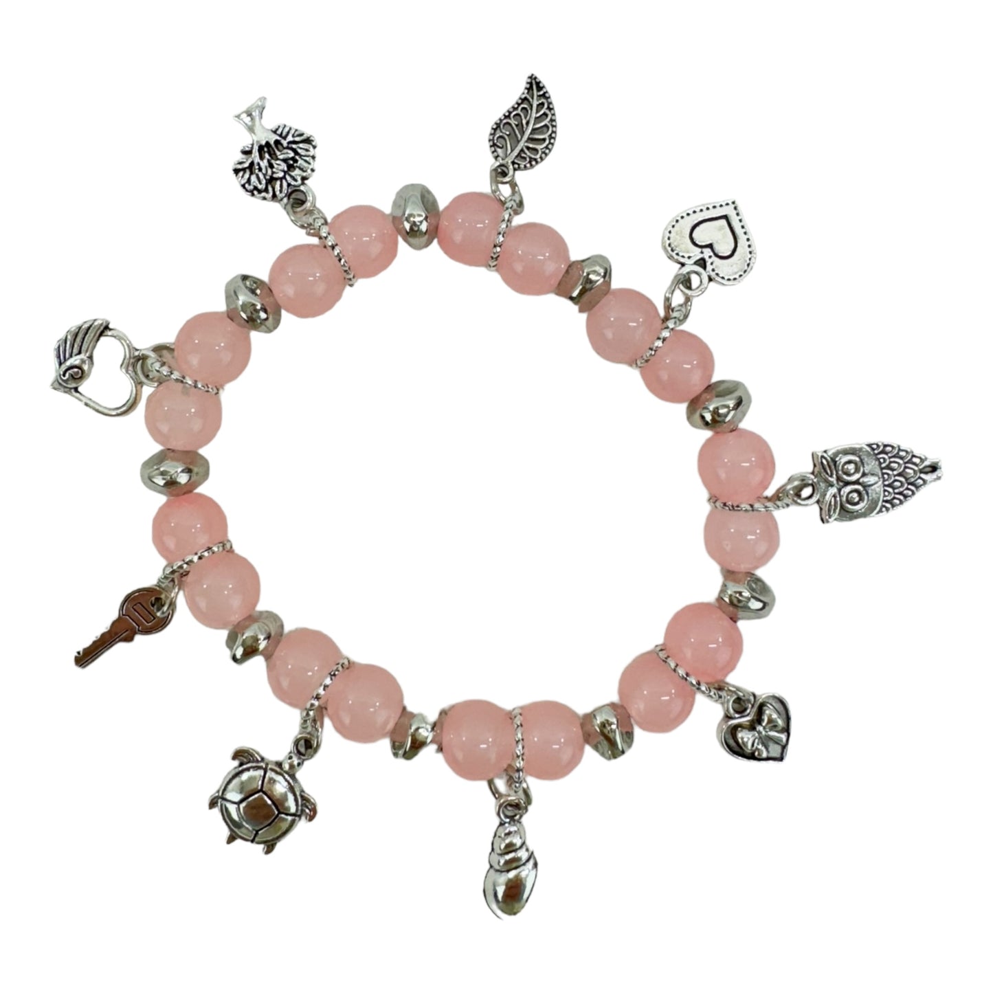 NATURAL STONE MULTI CHARM BRACELET 4226-5 (12PC)