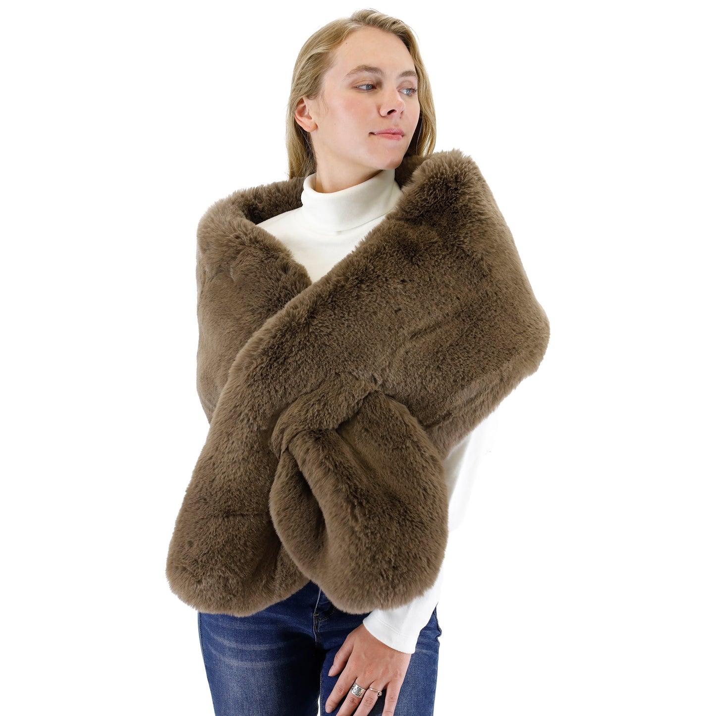 MINK FUR SHAWL P3735 (3PC)