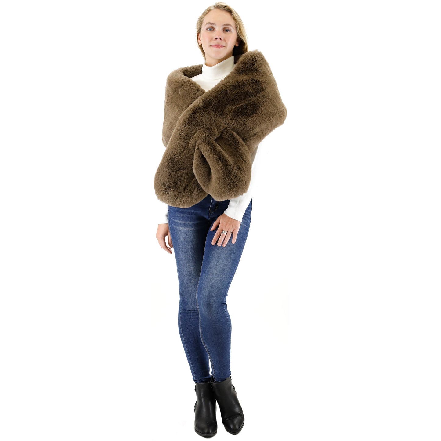 MINK FUR SHAWL P3735 (3PC)