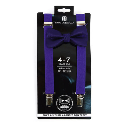 BOY'S 4-7 YEARS OLD CLIP-ON SUSPENDERS & BOW TIE SET 47-6308 (4PC)