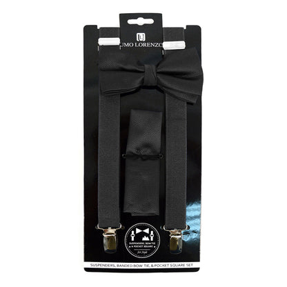 MEN'S SOLID COLOR CLIP-ON SUSPENDERS 6308 (2PC)