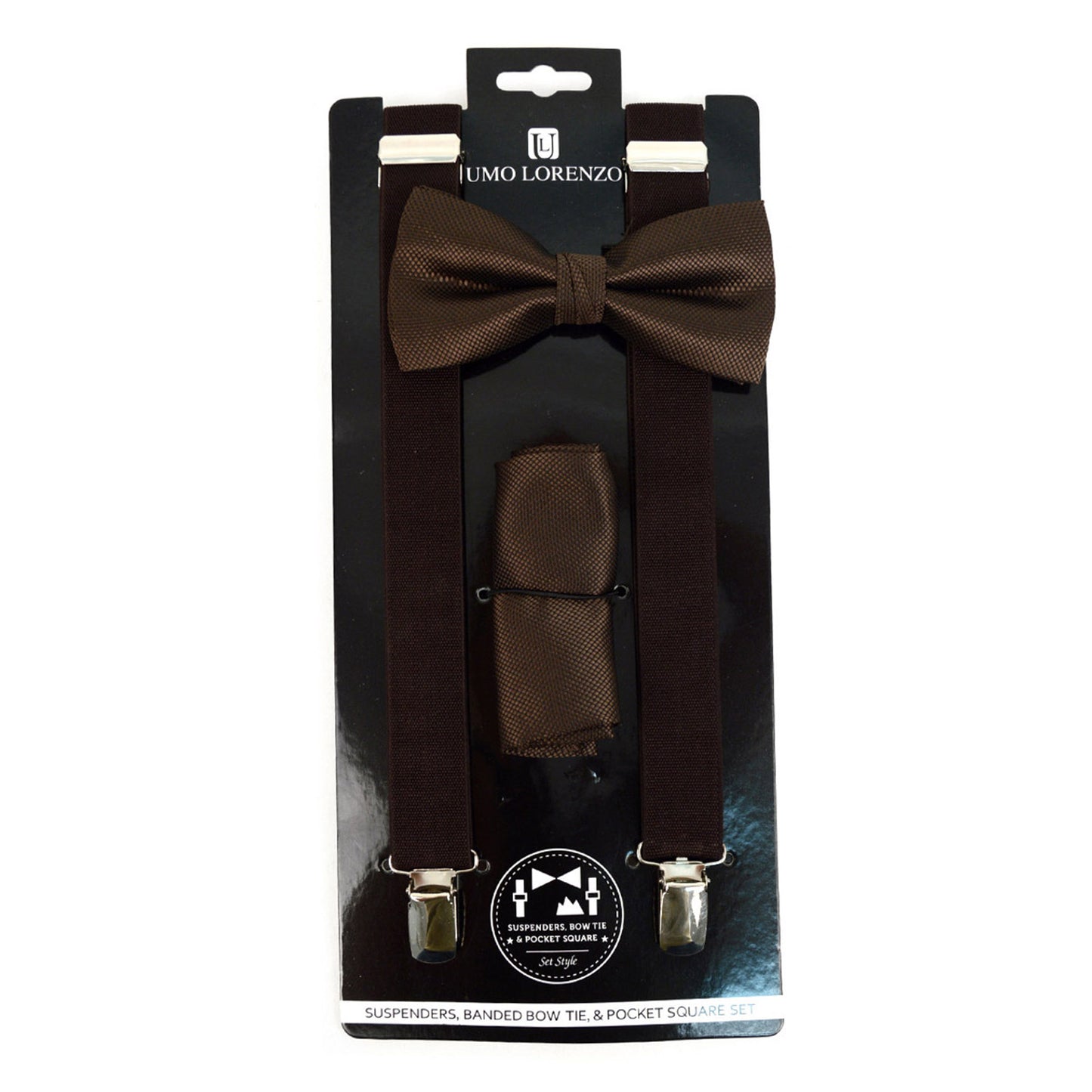 MEN'S SOLID COLOR CLIP-ON SUSPENDERS 6308 (2PC)