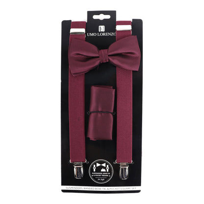 MEN'S SOLID COLOR CLIP-ON SUSPENDERS 6308 (2PC)