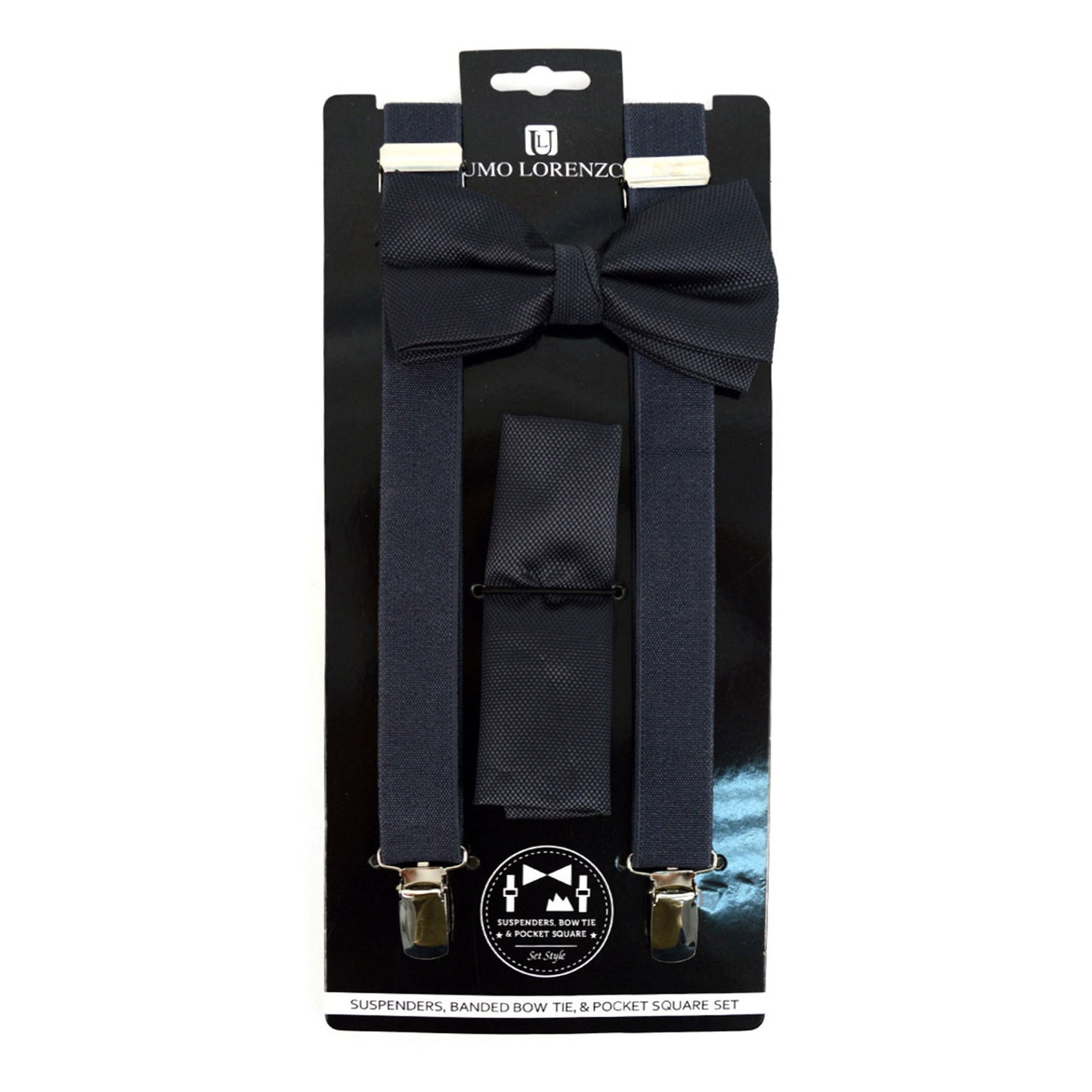 MEN'S SOLID COLOR CLIP-ON SUSPENDERS 6308 (2PC)