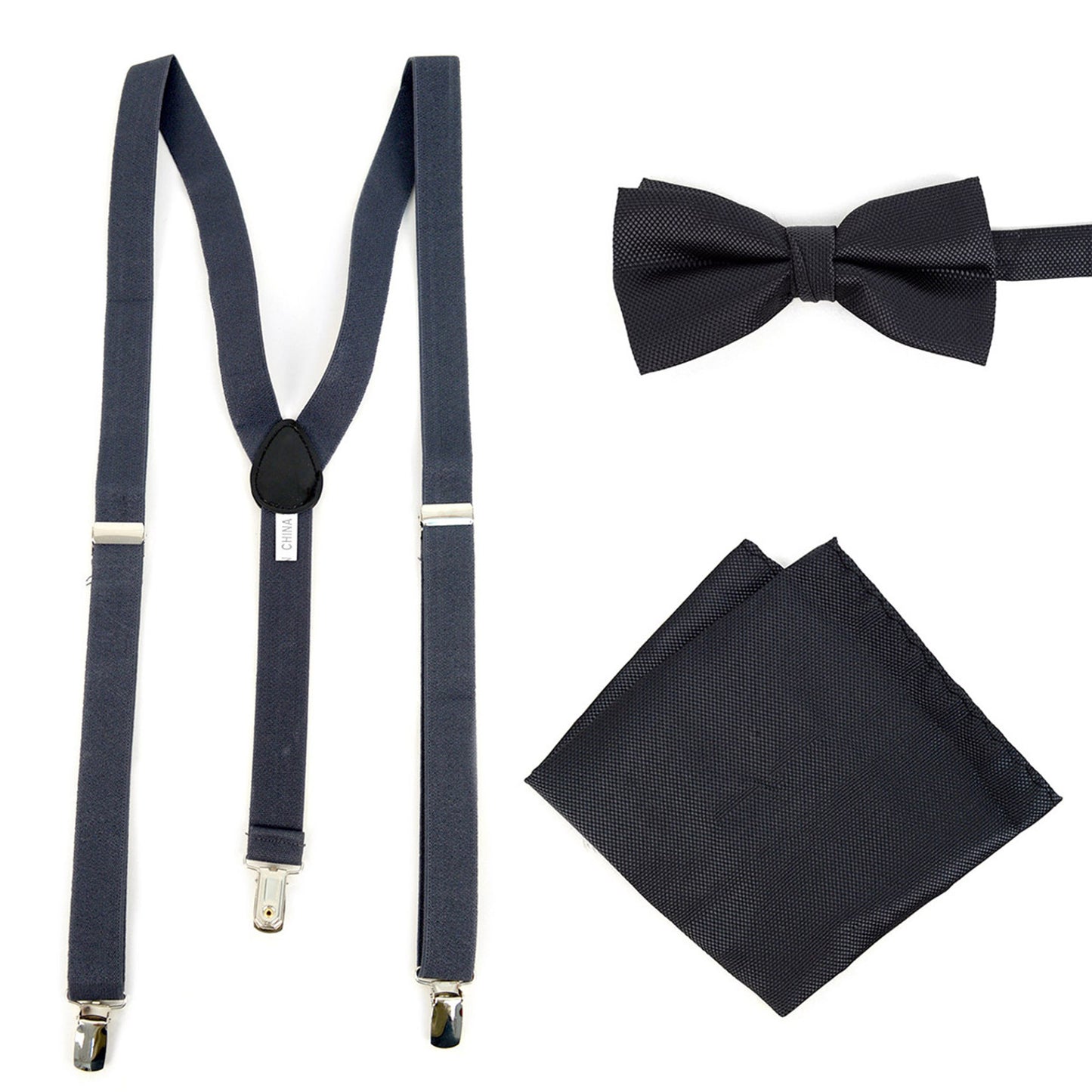 MEN'S SOLID COLOR CLIP-ON SUSPENDERS 6308 (2PC)