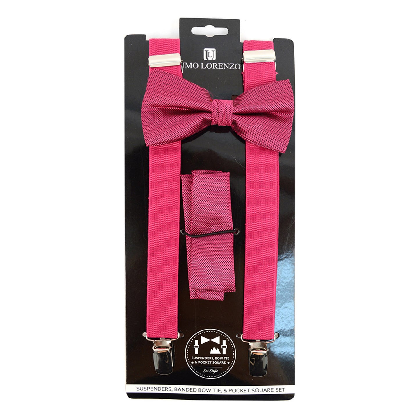 MEN'S SOLID COLOR CLIP-ON SUSPENDERS 6308 (2PC)