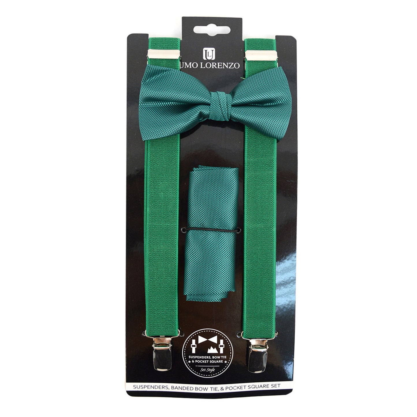 MEN'S SOLID COLOR CLIP-ON SUSPENDERS 6308 (2PC)