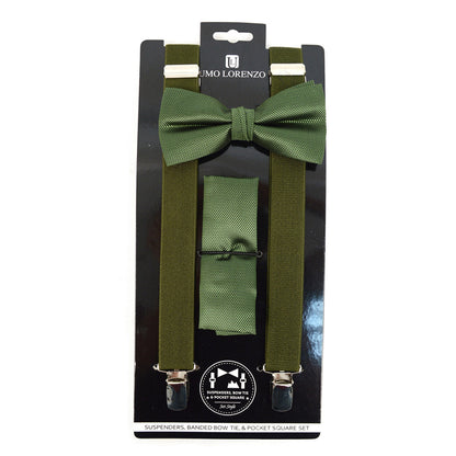 MEN'S SOLID COLOR CLIP-ON SUSPENDERS 6308 (2PC)