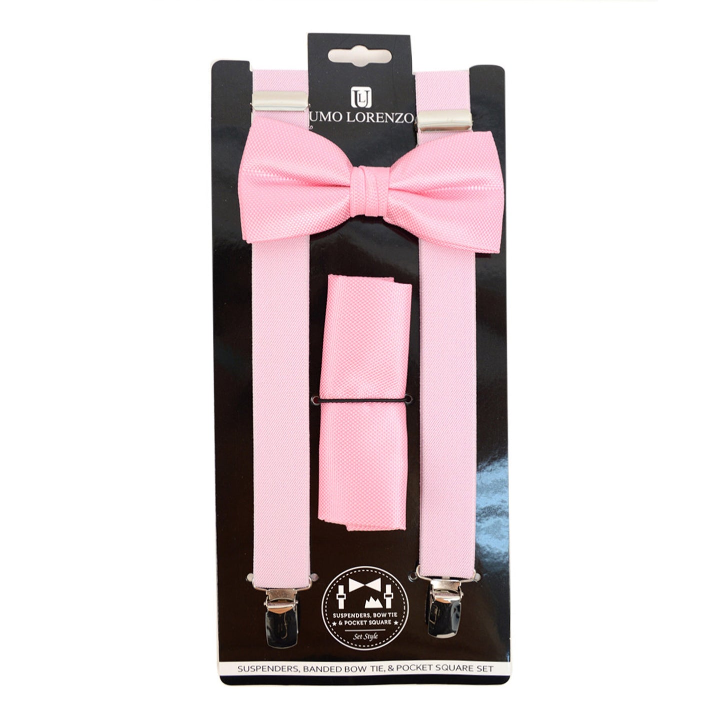 MEN'S SOLID COLOR CLIP-ON SUSPENDERS 6308 (2PC)