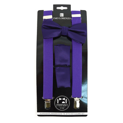 MEN'S SOLID COLOR CLIP-ON SUSPENDERS 6308 (2PC)