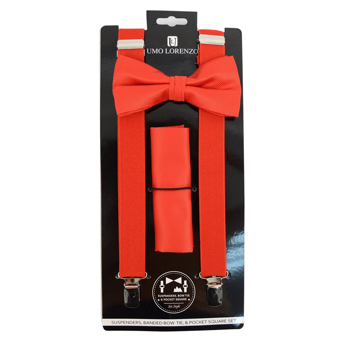 MEN'S SOLID COLOR CLIP-ON SUSPENDERS 6308 (2PC)