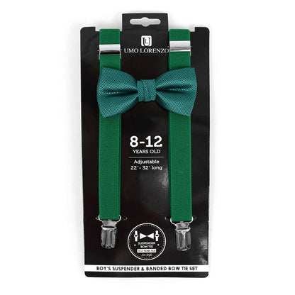 BOY'S 8-12 YEARS OLD CLIP-ON SUSPENDERS & BOW TIE SET 812-6308 (4PC)