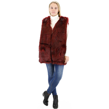 FAUX FUR VEST P3736(4PC)