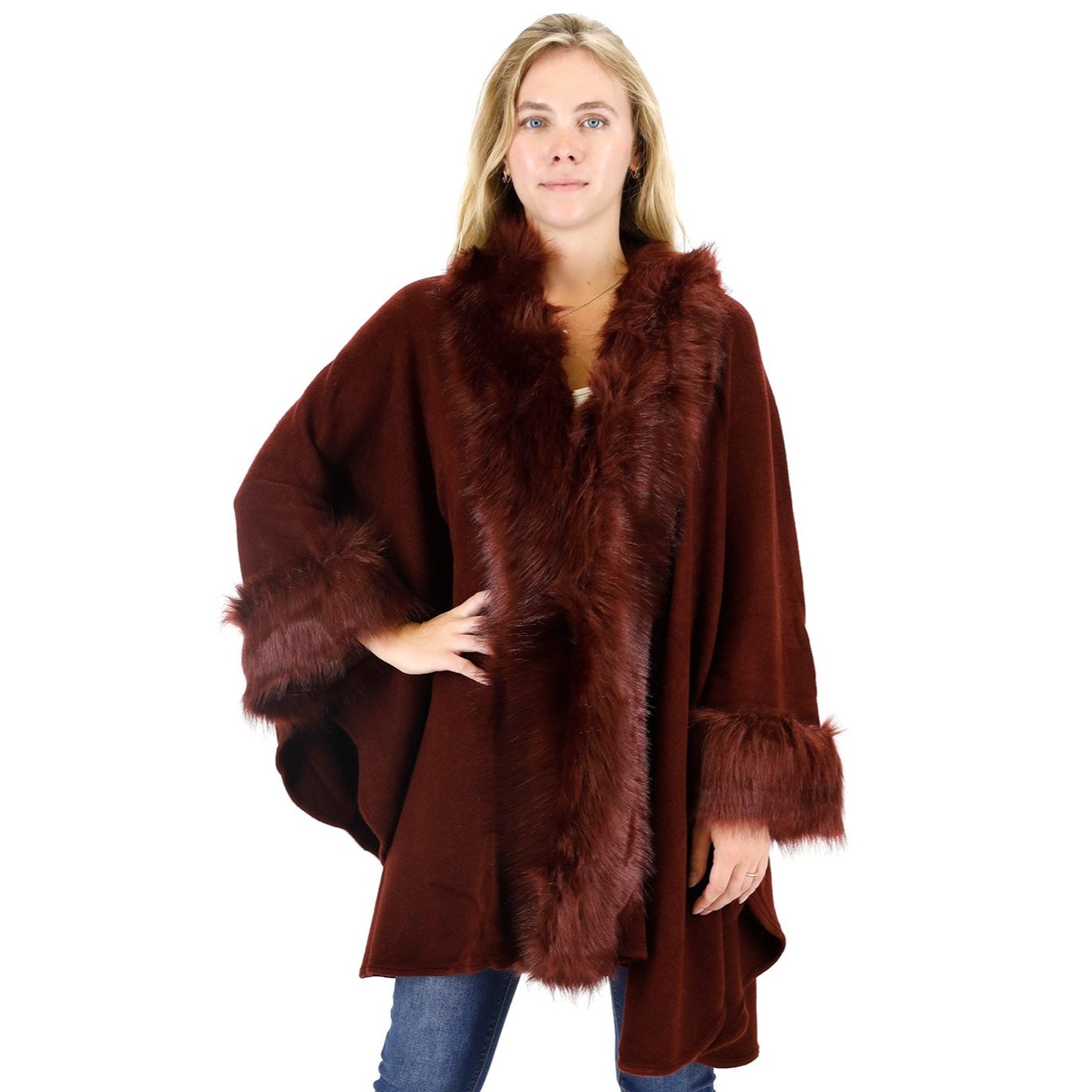 FUR SHAWL LONG SH921 (3PC)