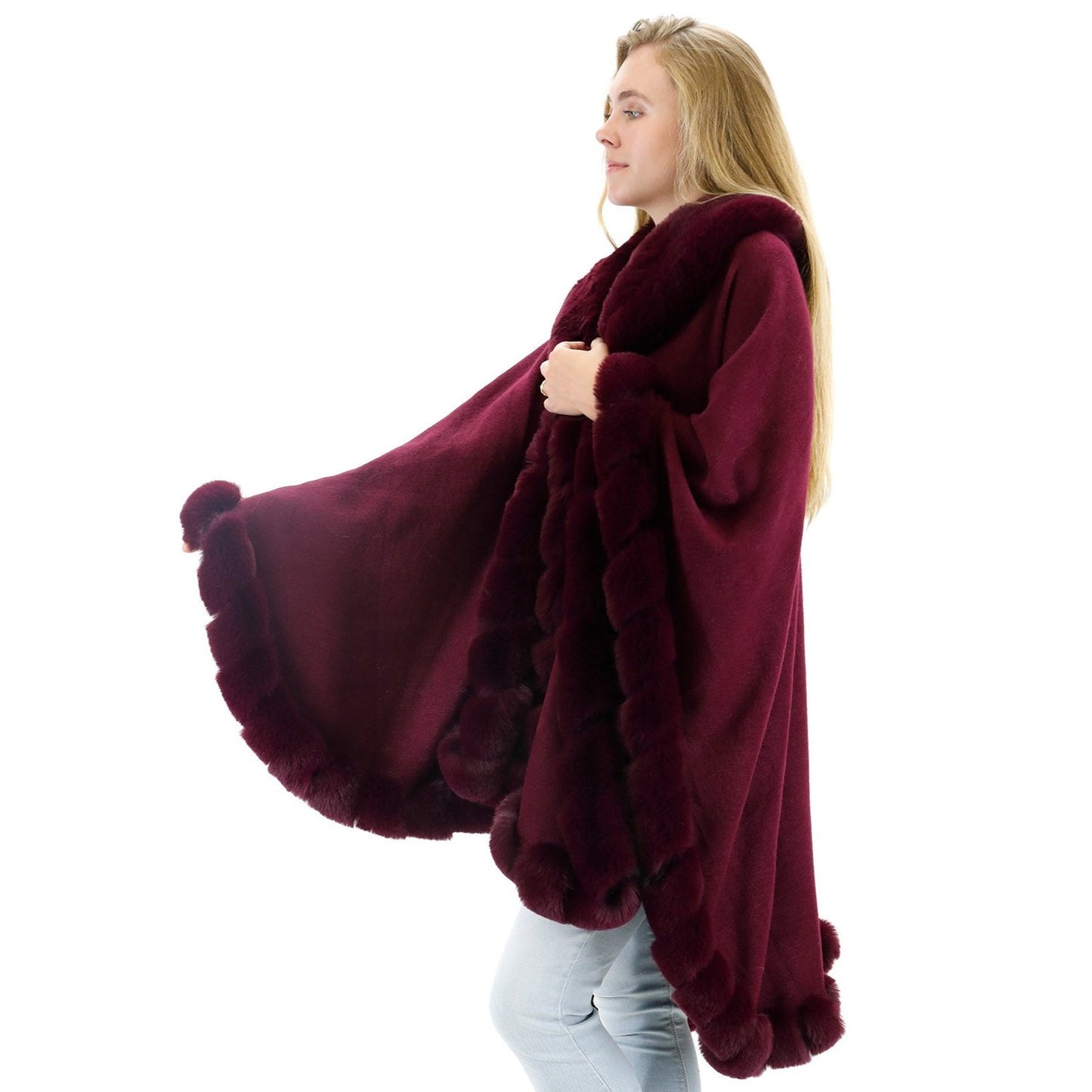 SOLID COLOR FUR SHAWL SW3719-1 (3PC)