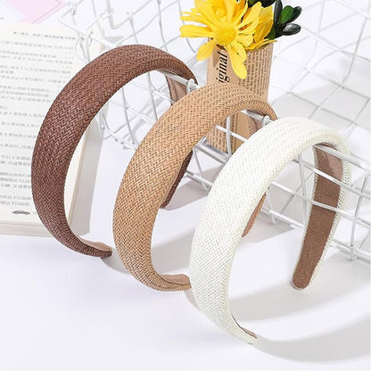 BOHO STRAW WOVEN HEADBAND HB1207-15 (12PC)