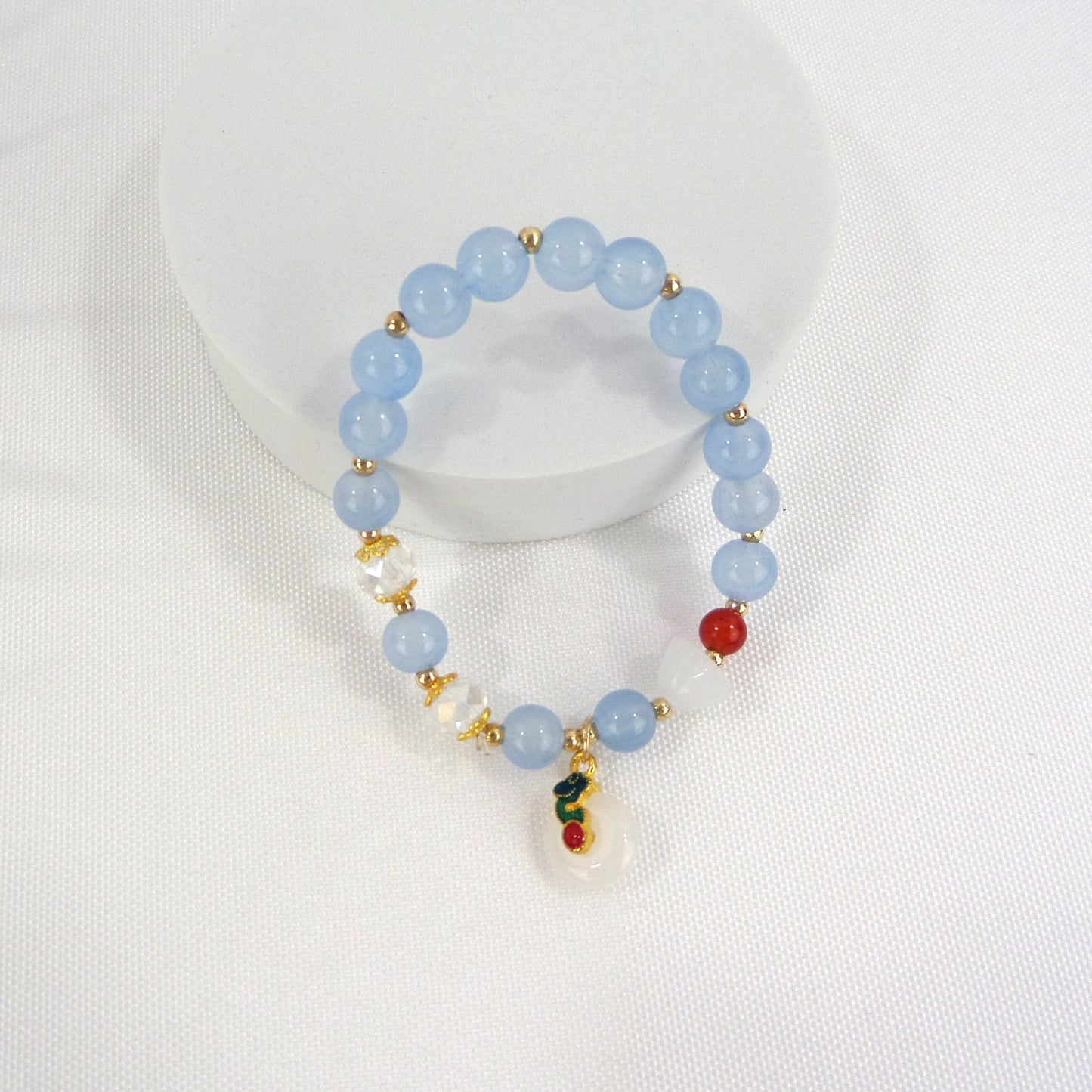 NATURAL STONE CHARM BRACELET 3720-6 (12PC)